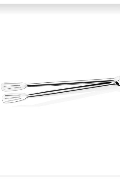 EMPA Stainless Steel Wide Mouth Oversized Barbecue and Medium Frying Tongs