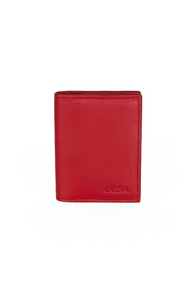 Desa Vesper Red Men's Leather Card Holder