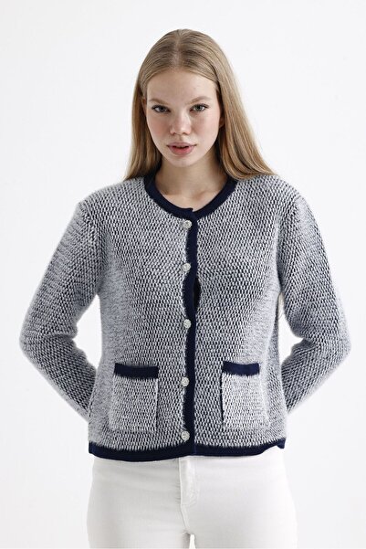 Butik Şık Triko Hırka Cepli