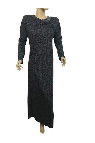 Uğur Rochie lungă de damă Battal-8815-antracit