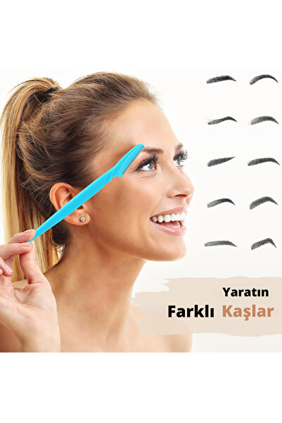 Dermotik 3'lü Ultra Kaş-Bıyık Usturası Kadın ve Erkek Jileti Epilasyon Bakım Seti