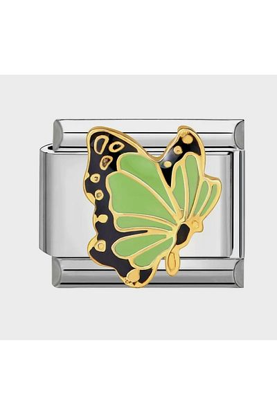 RoseCo00 Italian Charm Butterfly Patterned Bracelet Charm