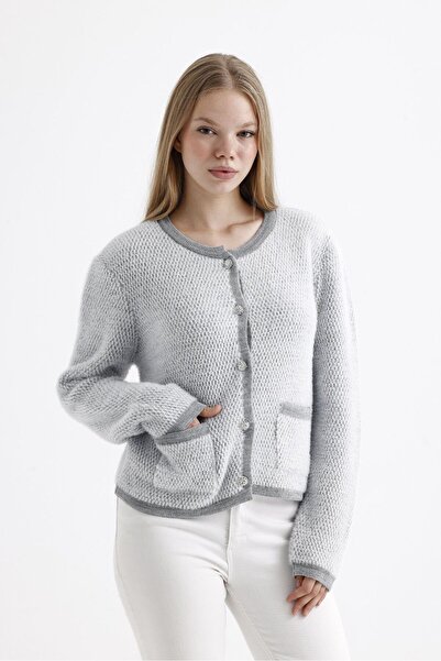 Butik Şık Triko Hırka Cepli