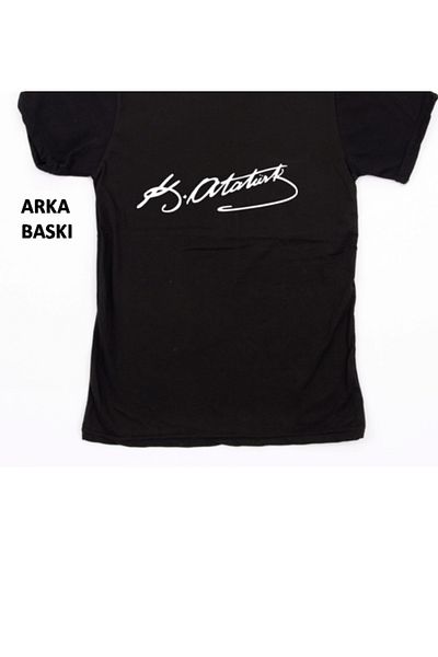 mAddog Ataturk Flag / Large Size T-shirt / Back Signature Printed
