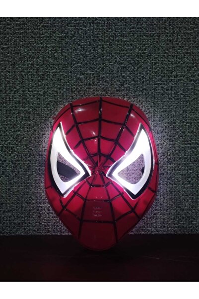 KİNKU Maske Işıklı Spiderman Örümcek Adam Maskesi Kaliteli Ürün