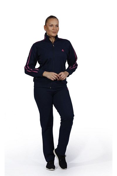 SOCCER Women's Black Large Size Tracksuit Set 21263b