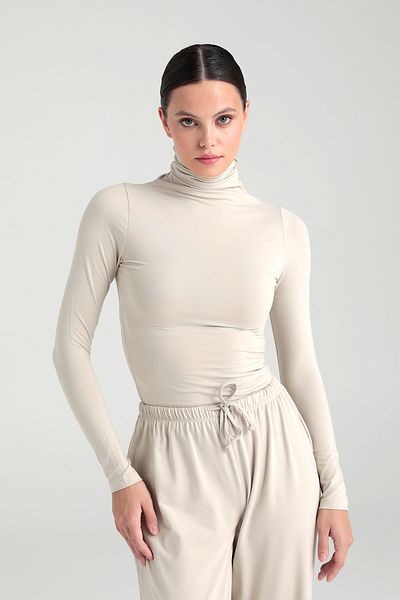 SHEISMONO Μπεζ ζιβάγκο Ultra Soft Μπλούζα