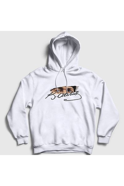 Presmono Λευκό φούτερ Unisex με κουκούλα Ataturk 501339 tt - 19 Μαΐου, 29 Οκτωβρίου, 23 Απριλίου, 10 Νοεμβρίου