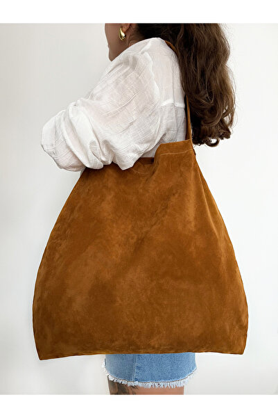 Viva Vogue Luxury Süet Vizon Büyük Boy Kadın Çanta