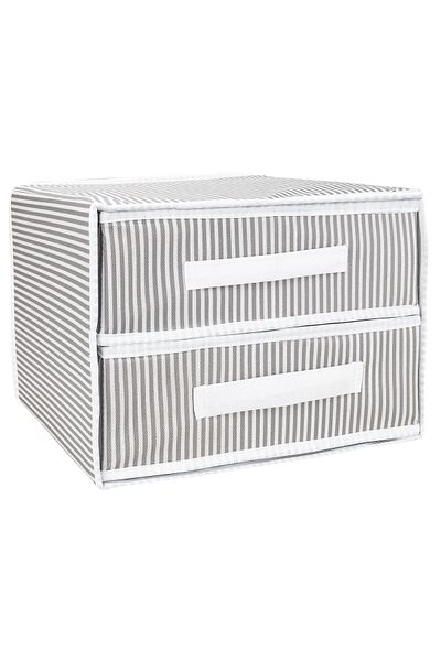 Ethab Ticaret Two Compartment Drawer - Gray (4457)