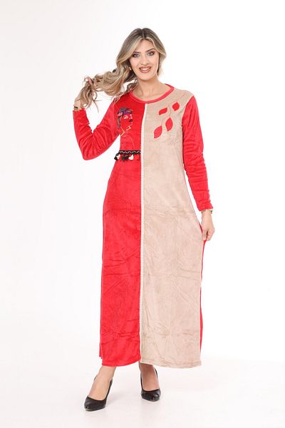 mervemoda ROCHIE DE CATIF DE DAMĂ MÂNECĂ LUNGĂ