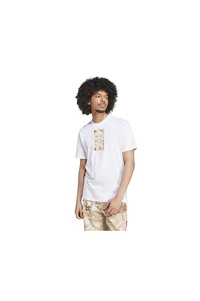 adidas Ανδρικό λευκό μπλουζάκι Camo Label Casual - IX6743