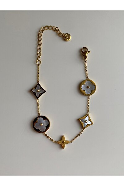 NefArCey سوار لويس الذهبي الصلب - لا يفقد اللون -