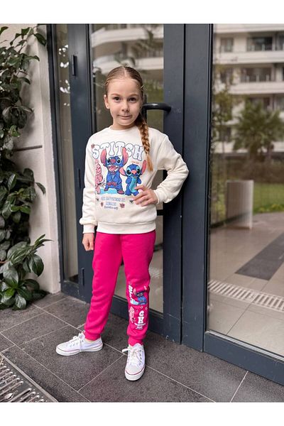 ARBİ kids Girl's Stich Print Pajama Set