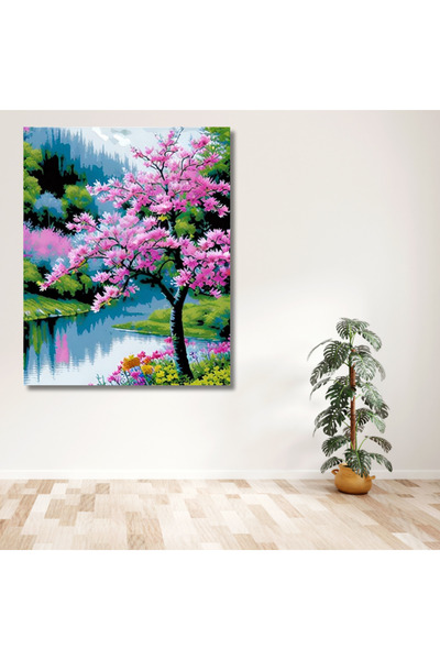 LİLYHOBBYLAND Sayılarla Boyama Hobi Seti (RENKLİ BASKI-ÇERÇEVELİ) 40x50 cm: P...