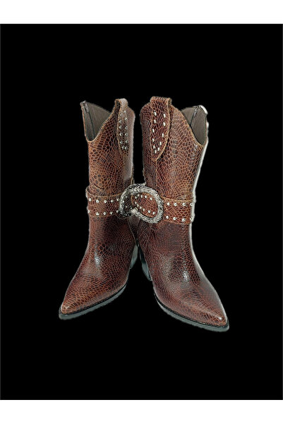 MaisonStanbul Croco tokalı Kısa Kovboy Çizmesi