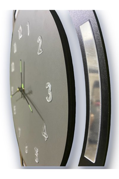 Nixar Desing Fosfor Detaylı Ahşap Duvar Saati, Duvar Saati, Phosphor Wall Clock,Fosforlu Saat, Wall Clock,
