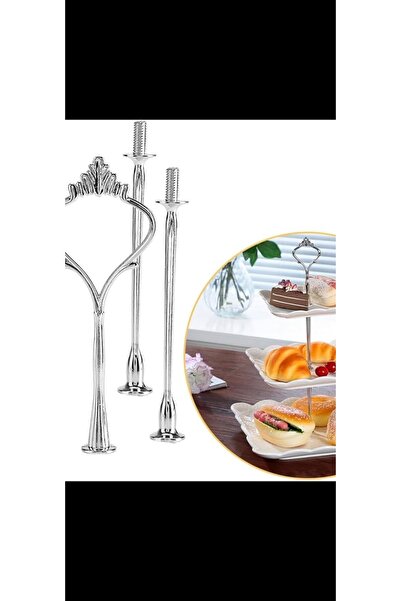 MOD10 3 katlı Taçlı Kek Tabağı Standı