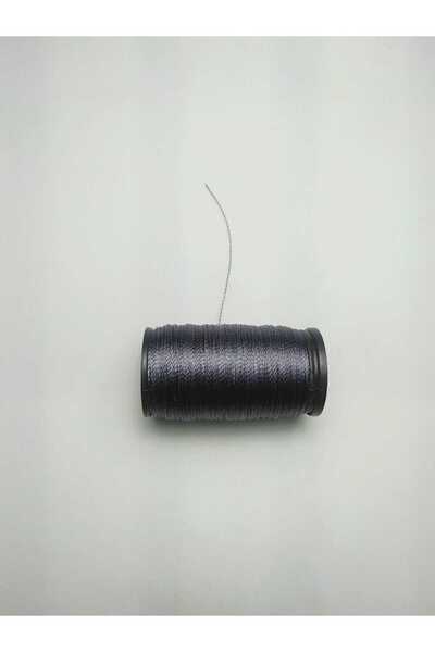Eskişehir hobi sanat 0,2 mm 60 μέτρα κορδόνι χάντρες προσευχής σκούρο γκρι χρώμα (πιο λεπτό κορδόνι χάντρες προσευχής)