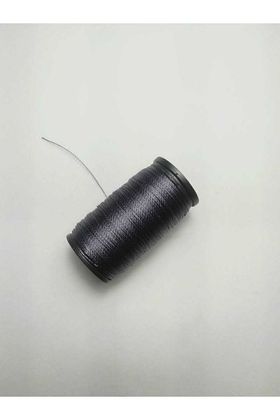 Eskişehir hobi sanat 0,2 mm 30 μέτρα κορδόνι χάντρες προσευχής σκούρο γκρι χρώμα (πιο λεπτό κορδόνι χάντρες προσευχής)