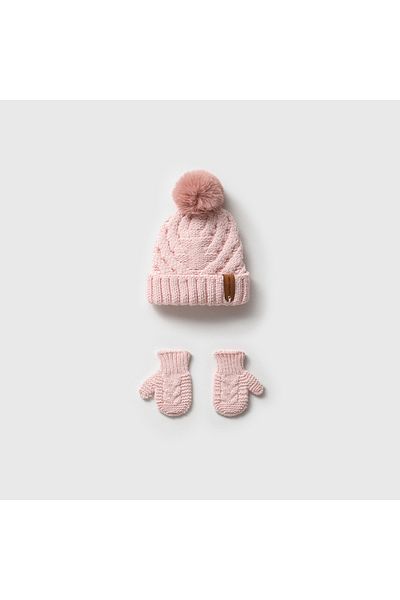 cskticaret Unisex Mother Baby Gloves Set - 0/6-6/12 Months, Sheep Wool Knitted Knitwear