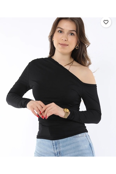 Butik Beyza Υφασμάτινη μπλούζα Sandy ελαστικό ύφασμα με κορδόνια στον ώμο