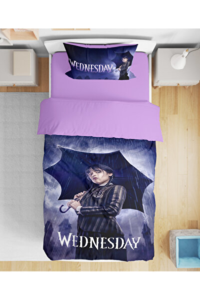 Erays Home Set de lenjerie de pat pentru fetiță, cu imprimare digitală 3d Wed...