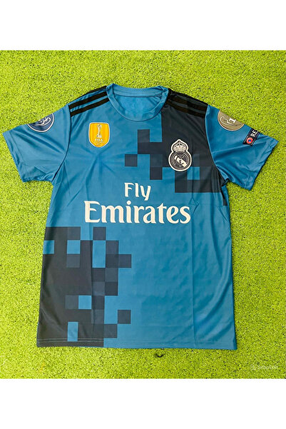 Lion Spor Κοντομάνικη φανέλα ποδοσφαίρου ενηλίκων Ρονάλντο Τυρκουάζ Ρεάλ Μαδρίτης σεζόν 2017-18 - Τυρκουάζ