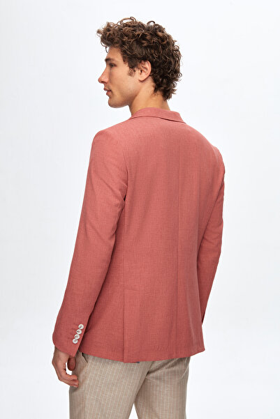 Twn Slim Fit Dried Rose Dobby Blazer Fabric Jacket