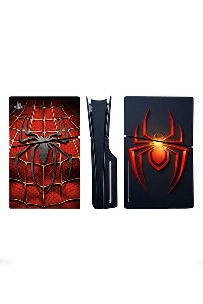 Kt Grup Spider Playstation 5 Slim Kasa Disk Versiyon Sticker Kaplama Seti