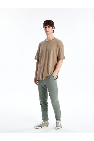LC Waikiki Ανδρικό παντελόνι Jogger LCW Casual Matte Green Slim Fit