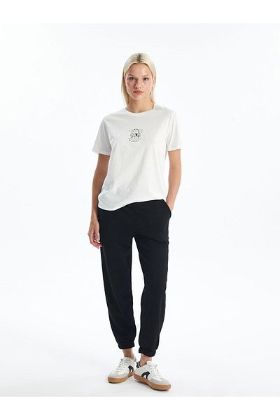 LC Waikiki Pantaloni de sport Jogger drepte pentru femei LCW Vision cu talie elastică