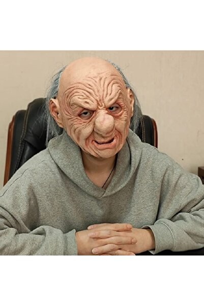 Ufuk Şaka Oyunları Merkezi Latex Saçlı Yaşlı Maskesi