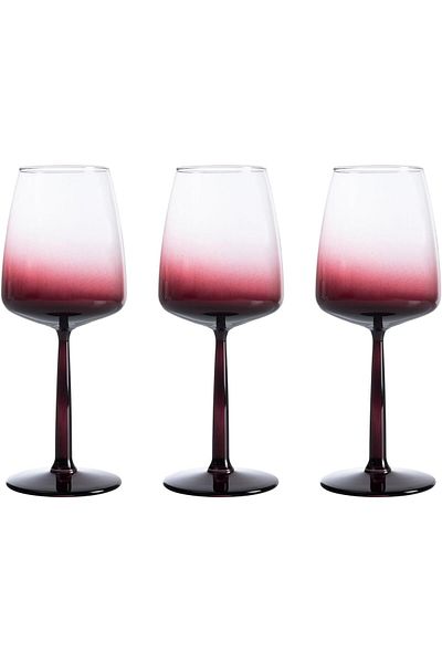 STOREMAX Ntwork Concept Lora Set of 3 Glasses - Claret Red 430 ml Art 1087243