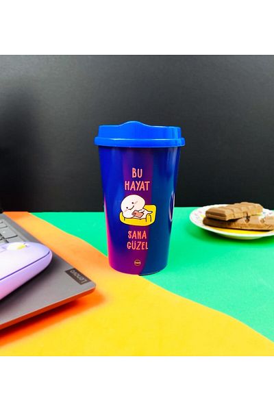 STOREMAX Ntwork This Life Is Beautiful Designed Plastic Coffee Cup Art 1087243
