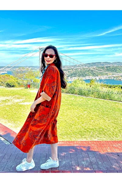 Madame Lucid Boho Velvet Design Long Jacket