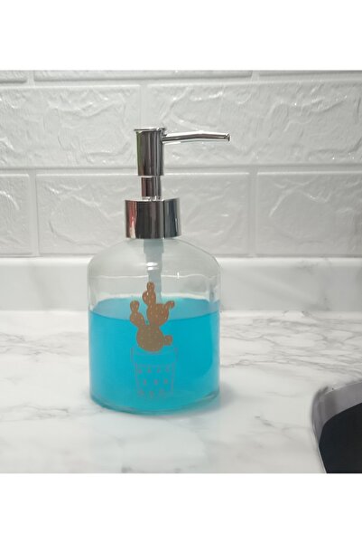 Genel Markalar CAM SIVI SABUNLUK ALTIN İŞLEMELİ,KAKTÜS 2 DESEN 300ML BANYO SE...