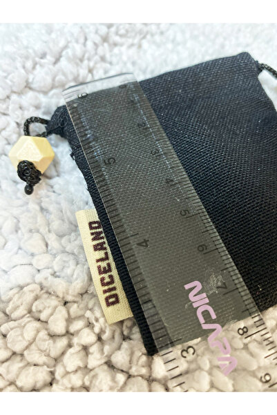 DiceLand Dnd Frp Standart Boy Siyah Renkli Lüks Takı Hediye Zar Saklama Kese