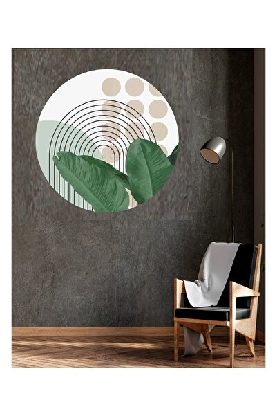 HDART ملصق حائط ورق حائط تجريدي على شكل ورقة شجر ذاتية اللصق من القماش