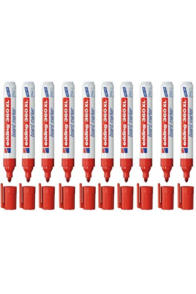 Edding ORİJİNAL 360xl Beyaz Tahta Kalemi Kırmızı 10 Lu Kutu