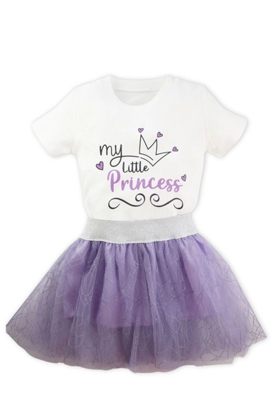 LOGO AKSESUAR Girl's Princess Purple Tutu Two-Piece Set