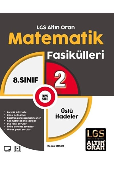 Borealis Yayıncılık ALTIN ORAN 8.SINIF MATEMATİK 2.FASİKÜL ÜSLÜ İFADELER *YENİ*