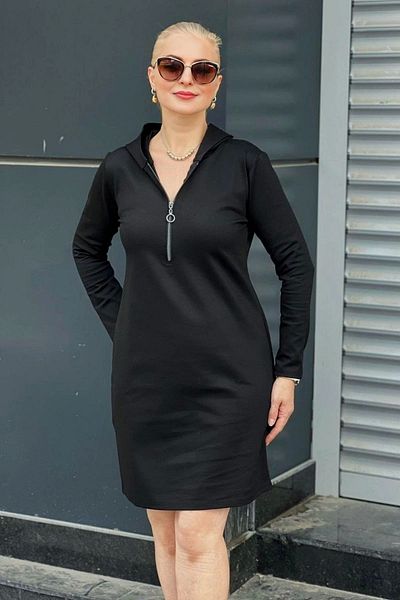 aytemas Hooded Zipper Detailed Dress