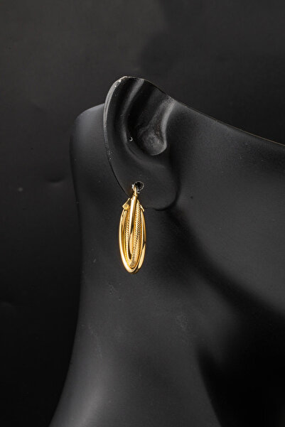 Bilezikci 3 cm Çaplı 14 Ayar Halka Altın Küpe