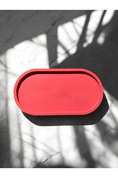Stone Store Dekoratif Beton Tepsi Oval Hediyelik Sunumluk Tabak Takı Organize...