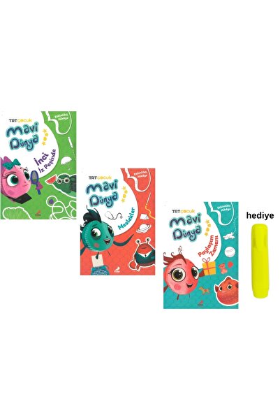 Erdem Çocuk TRT Çocuk Mavi Dünya’dan Etkinlikli Hikayeler (3 Kitap 32 Sayfa)