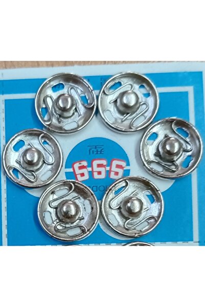 Müjde Tuhafiye Çıt Çıt Düğme Dikme Gümüş Renk