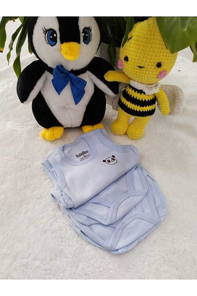 Store Blue Crew Neck Snap Bodysuit - Bodysuit Undershirt, Newborn Hospital Release, Baby Girl Boy