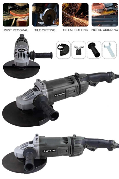 Sataok 2200 Watt Metal Şanzıman 230MM Büyük Spiral Taşlama ve Metal Kesme Mak...