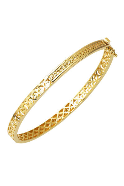 Bilezikci İtalyan Tasarım Kelepçe Altın Bilezik